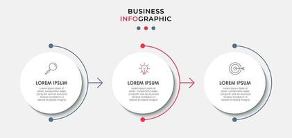 Infographic design business template with icons and 3 options or steps vector