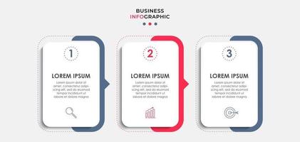 Infographic design business template with icons and 3 options or steps vector