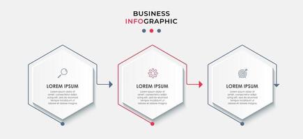 Infographic design business template with icons and 3 options or steps vector
