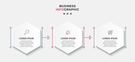 Infographic design business template with icons and 3 options or steps vector
