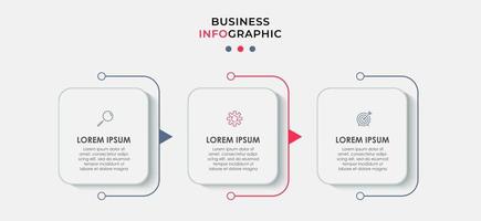 Infographic design business template with icons and 3 options or steps vector