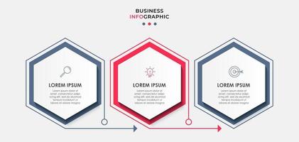 Infographic design business template with icons and 3 options or steps vector