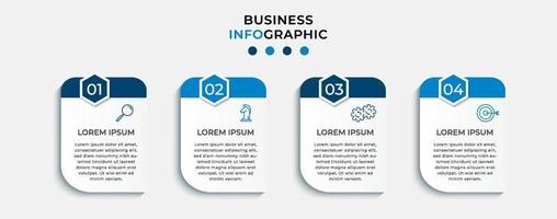 vector de plantilla de diseño infográfico con iconos y 4 opciones o pasos