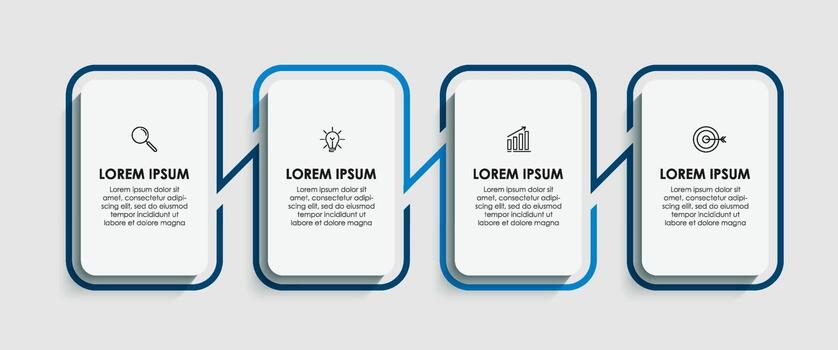 Infographic design template Vector with icons and 4 options or steps