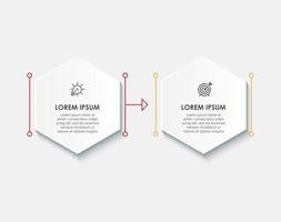 Infographic design template Vector with icons and 2 options or steps