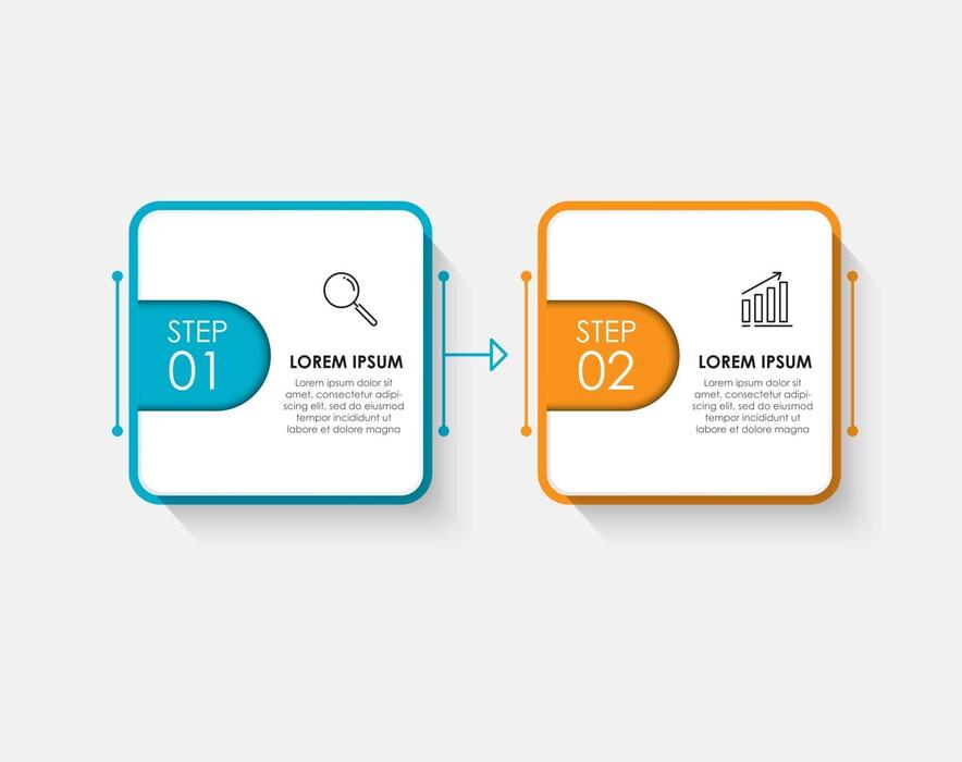 2 Step Infographic Vector Art, Icons, and Graphics for Free Download