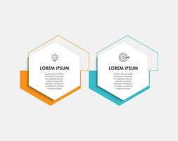 Infographic design template Vector with icons and 2 options or steps