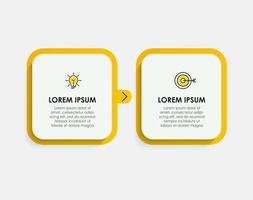 Infographic design template Vector with icons and 2 options or steps