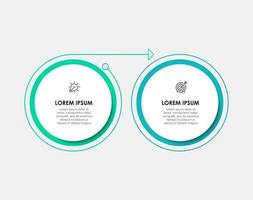 Infographic design template Vector with icons and 2 options or steps