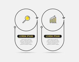 Infographic design template Vector with icons and 2 options or steps