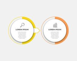 Infographic design template Vector with icons and 2 options or steps