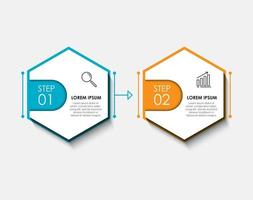 Infographic design template Vector with icons and 2 options or steps