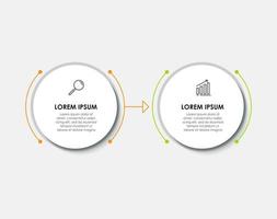 Infographic design template Vector with icons and 2 options or steps