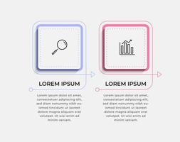 Infographic design template Vector with icons and 2 options or steps