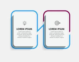 Infographic design template Vector with icons and 2 options or steps