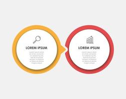 Infographic design template Vector with icons and 2 options or steps