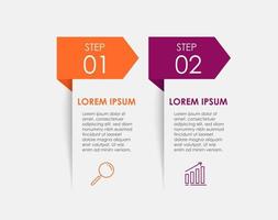 Infographic design template Vector with icons and 2 options or steps