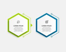 Infographic design template Vector with icons and 2 options or steps