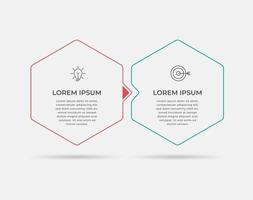 Infographic design template Vector with icons and 2 options or steps