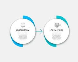 Infographic design template Vector with icons and 2 options or steps