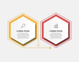 Infographic design template Vector with icons and 2 options or steps