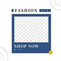 Fashion sale discount social media post modern minimalist style vector