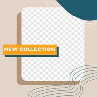 Fashion sale discount social media post modern minimalis style vector