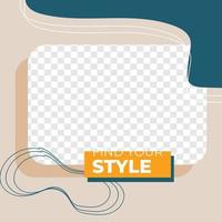 Fashion sale discount social media post modern minimalis style vector
