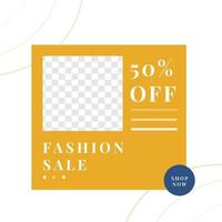 Fashion sale discount social media post modern minimalist style