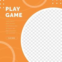 Gaming esport poster social media post template modern minimalis style vector