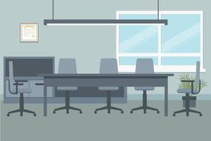 Design of office environment for executive meeting vector