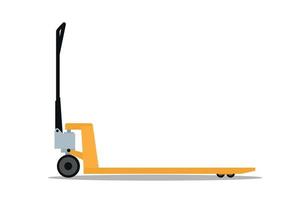 Manual forklift with fork extensions vector