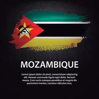 pincel de bandera de mozambique vector