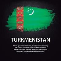 Turkmenistan flag brush vector