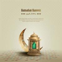 islamic greetings ramadan kareem card design background vector