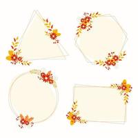 Floral Autumn Labels vector