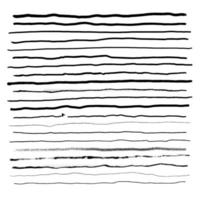 Hand drawn abstract pattern lines, strokes. Vector grunge brushes.