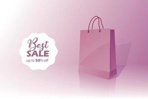 3d best sale banner discount with fifty 50 percent off vector