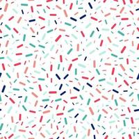 Colorful Sprinkles Seamless Repeat Vector Pattern