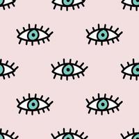 Evil Eyes Seamless Repeat Pattern vector