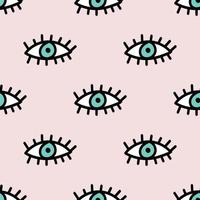 Evil Eyes Seamless Repeat Pattern vector