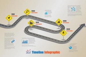 Business roadmap timeline infographic template Vector illustration