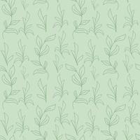 Branches with leaves seamless pattern vector illustration