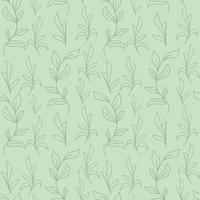 Branches with leaves seamless pattern vector illustration