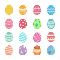 Easter eggs icons. easter day festival. colorful pastel. illustration vector