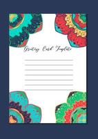 Mandala vintage template card vector