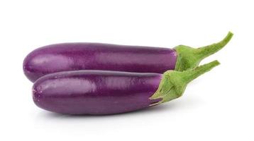 Eggplant or aubergine vegetable on white background