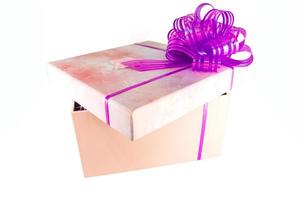 Pink box with a big bow photo