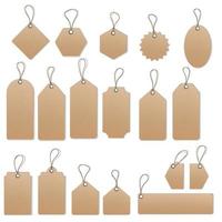 Sale tags and labels vector template set