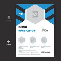 Real Estate Elegant Flyer Vector Template Design